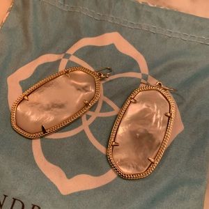 Kendra Scott, Mother of Pearl stone earrings